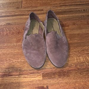 Lucky Brand dusty pink suede loafers